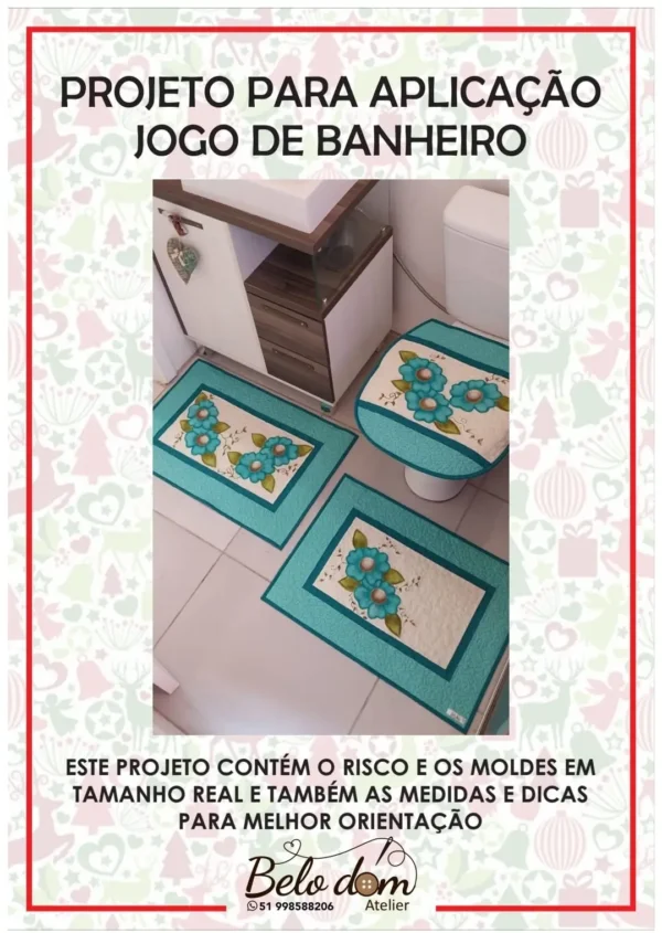 Projeto para Aplicação Jogo de Banheiro Flores